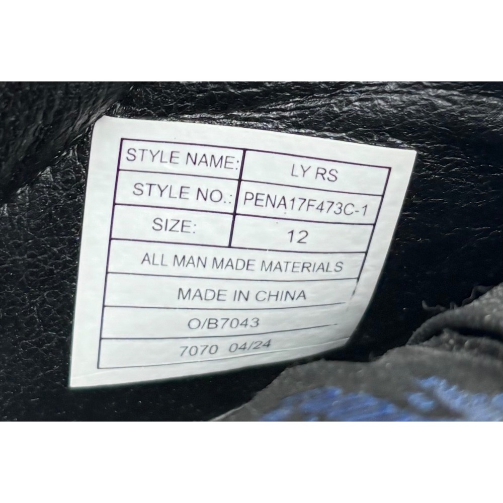 Original Penguin Lyrs Mens Sneakers Black White Gum Sole PENA17F473C-1 Size 12 - Picture 7 of 8